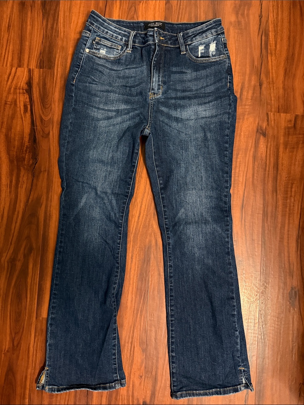 Judy Blue Dark Indigo Bootcut Jeans with Light Whiskering
